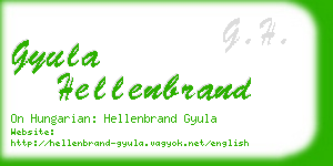 gyula hellenbrand business card